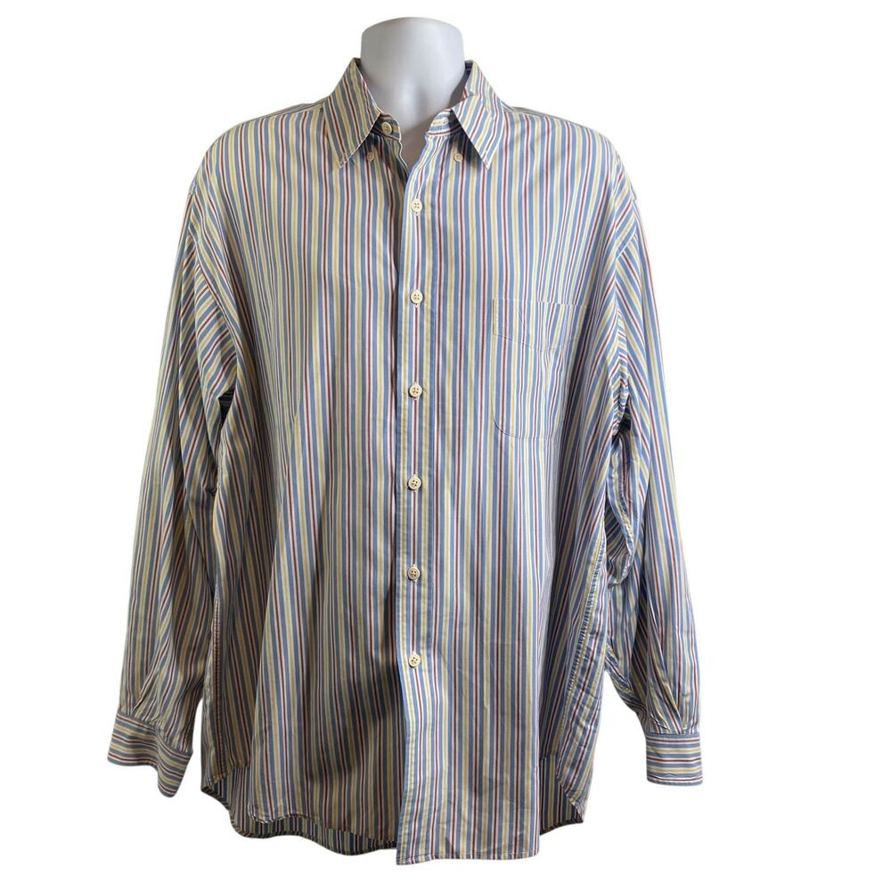 Abercrombie & Fitch Performance Men's Striped Classic Long Sleeve Shirt Size L